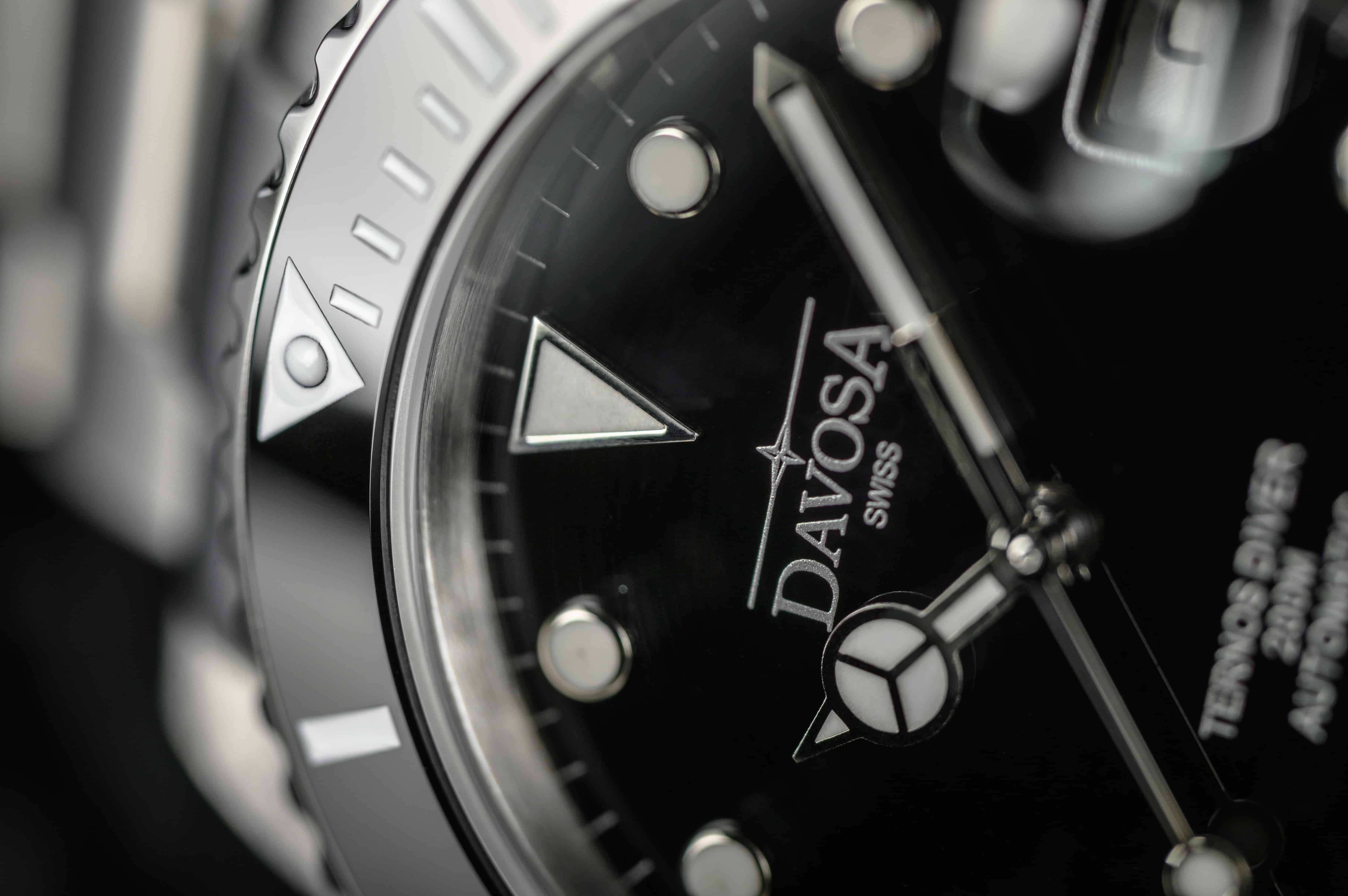 Ternos Medium Automatic Swiss-Made Black Men's Diver Watch 16619550 Diver Davosa USA Official Distributor. Prices are Final. Tax & duties included.