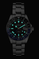 Ternos Ceramic Automatic GMT Swiss-Made Black Blue Diving Watch 16159040 GMT Davosa USA Official Distributor. Prices are Final. Tax & duties included.