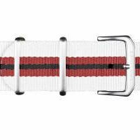 Davosa Nylon Strap White Red Black 20mm 169.555.90 Straps Davosa USA Official Distributor. Prices are Final. Tax & duties included. 20mm White Nylon
