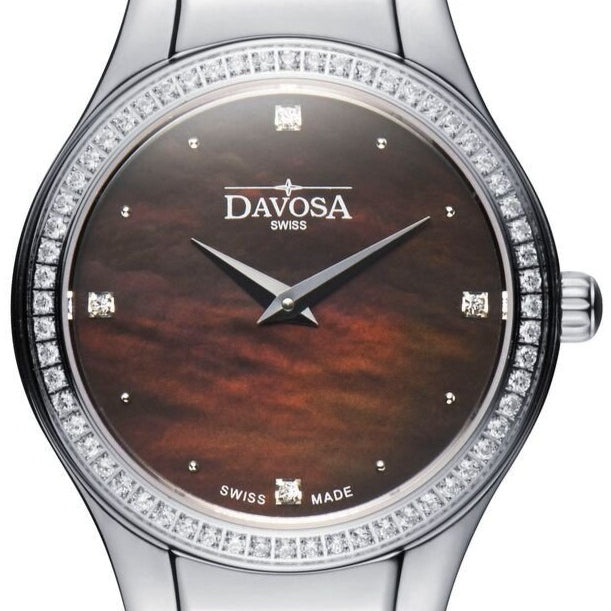 Lunastar Quartz Swiss-Made Silver Ladies Watch 16857365 Ladies Davosa USA Official Distributor. Prices are Final. Tax & duties included. 31mm Brown TriaLink