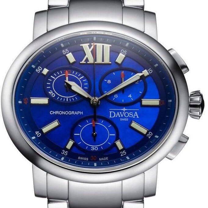 Oval Edition Quartz Chronograph Blue Ladies Watch 16857845 Ladies Davosa USA Official Distributor. Prices are Final. Tax & duties included. 38mm Blue TriaLink