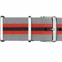 Davosa Nylon Strap Grey Red Black 22mm 169.498.90 Straps Davosa USA Official Distributor. Prices are Final. Tax & duties included. 22mm Gray Nylon