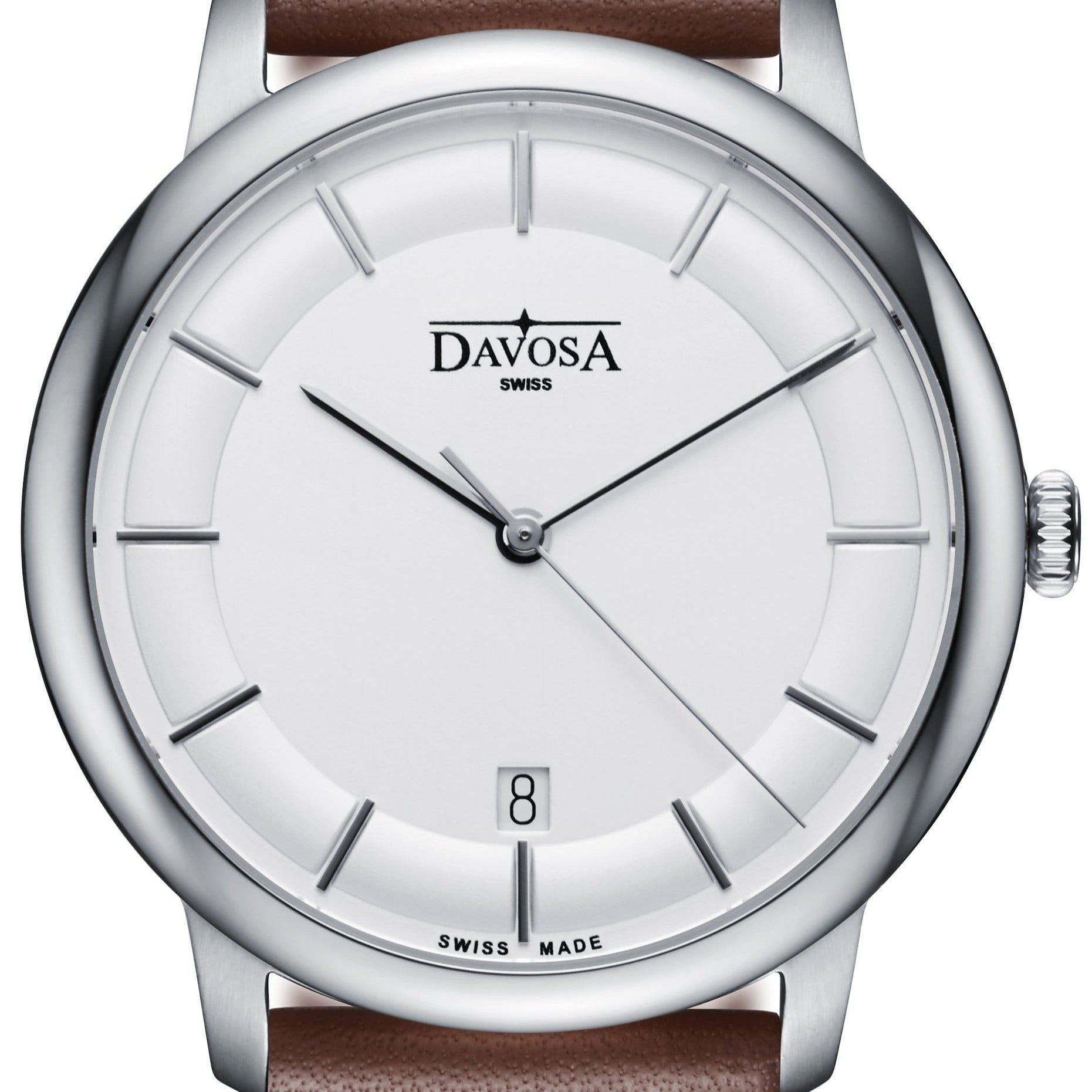Amaranto Quartz Swiss-Made White Executive Watch 16248015 Executive Davosa USA Official Distributor. Prices are Final. Tax & duties included. 39mm White Leather