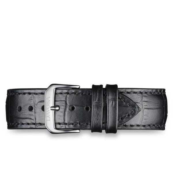 Black Calfskin Leather Strap 16/18/20/22mm 169.456.50 Straps Davosa USA Official Distributor. Prices are Final. Tax & duties included. 16mm Black Leather