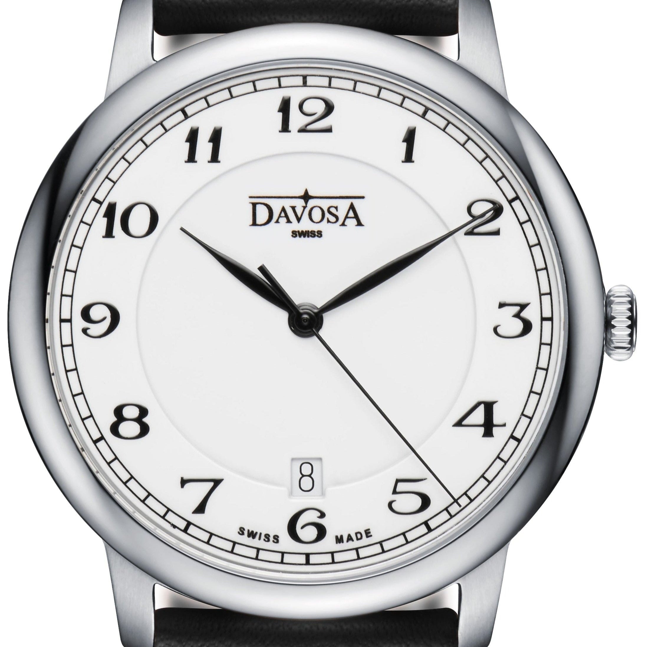 Amaranto Quartz Swiss-Made White Black Executive Watch 16248026 Executive Davosa USA Official Distributor. Prices are Final. Tax & duties included. 39mm White-Silver Leather