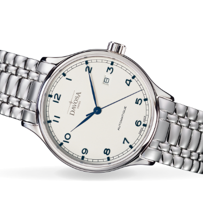 Classic Automatic Swiss-Made White Blue Executive Watch 16145611 Classic Davosa USA Official Distributor. Prices are Final. Tax & duties included.