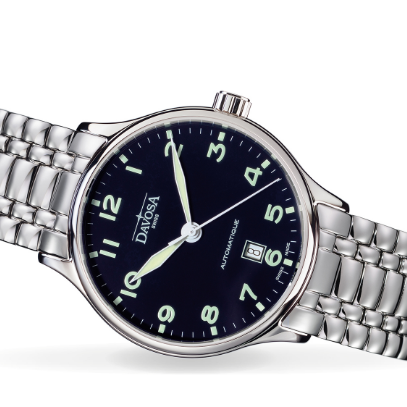 Classic Automatic Swiss-Made Blue Executive Watch 16145650 Classic Davosa USA Official Distributor. Prices are Final. Tax & duties included.