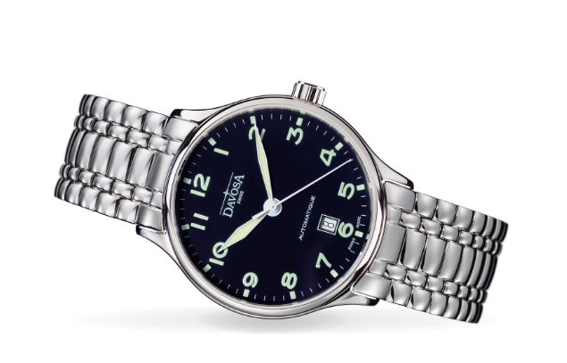 Classic Automatic Swiss-Made Blue Executive Watch 16145650 Classic Davosa USA Official Distributor. Prices are Final. Tax & duties included.