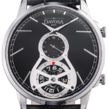 CUORE² Quartz Swiss-Made 5ATM Black Executive Watch 16249754 Executive Davosa USA Official Distributor. Prices are Final. Tax & duties included. 42mm Black-White Leather