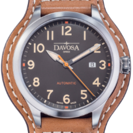 Axis Automatic Swiss-Made Black Men's Dress Watch 16157296 Performance Davosa USA Official Distributor. Prices are Final. Tax & duties included. 42mm Gray Leather