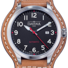 AXIS Automatic Swiss-Made Black Men's Dress Watch 16157256 Performance Davosa USA Official Distributor. Prices are Final. Tax & duties included. 42mm Black Leather