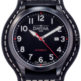 AXIS AUTOMATIC Swiss Made Automatic Men's Watch 16157356 Performance Davosa USA Official Distributor. Prices are Final. Tax & duties included. 42mm Black Leather