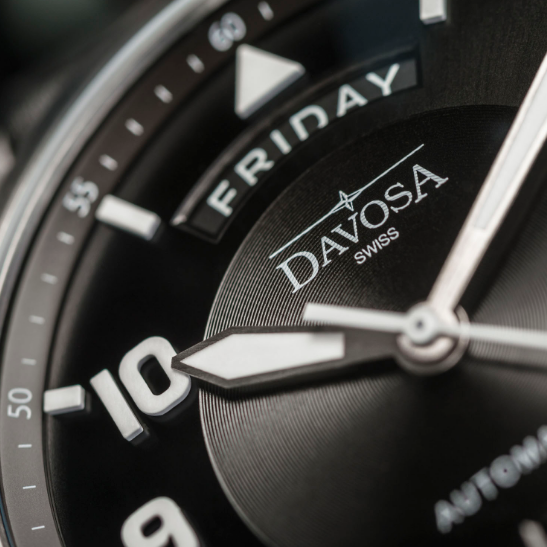 Newton Day-Date Automatic 44mm Black Black Pilot Watch 16158555 Pilot Davosa USA Official Distributor. Prices are Final. Tax & duties included.