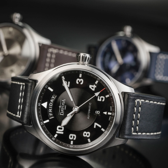 Newton Day-Date Automatic 44mm Black Black Pilot Watch 16158555 Pilot Davosa USA Official Distributor. Prices are Final. Tax & duties included.