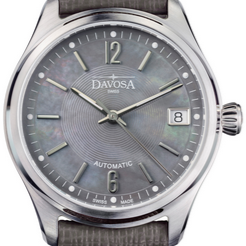 Newton Automatic Swiss-Made Gray Gray Ladies Watch 16619055 Ladies Davosa USA Official Distributor. Prices are Final. Tax & duties included. 34mm Gray Leather