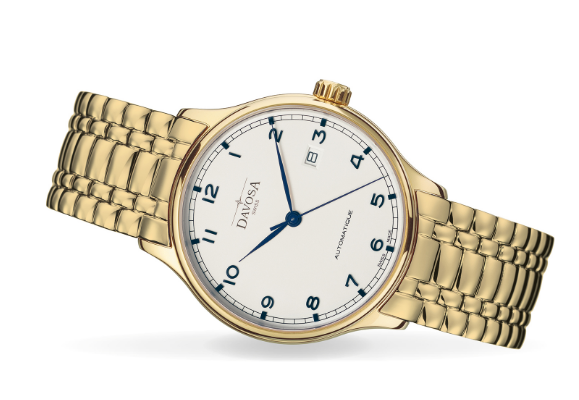 Classic Automatic Swiss-Made White Gold-Tone Executive Watch 16146411 Classic Davosa USA Official Distributor. Prices are Final. Tax & duties included.