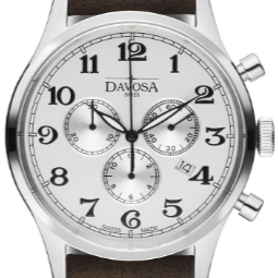 Heritage Quartz Chronograph White Brown Executive Watch 16247916 Chronograph Davosa USA Official Distributor. Prices are Final. Tax & duties included. 43mm White Leather