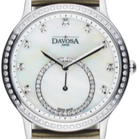 Audrey Quartz Swiss-Made White Pearl Ladies Dress Watch 16755725 Ladies Davosa USA Official Distributor. Prices are Final. Tax & duties included. 30mm White Leather