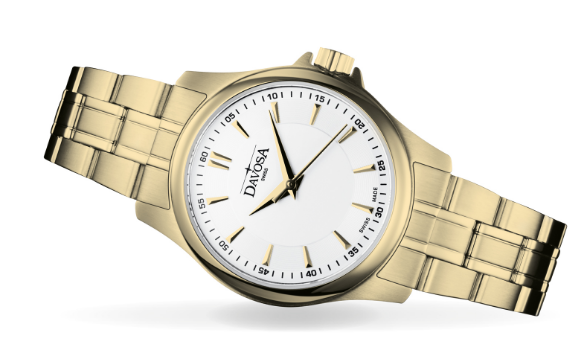 Classic Quartz Swiss-Made Gold-Tone Executive Watch 16858915 Classic Davosa USA Official Distributor. Prices are Final. Tax & duties included.