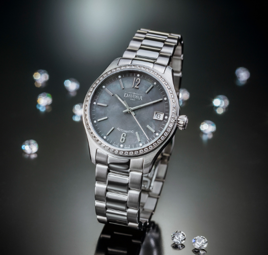 Newton Automatic Swiss-Made Gray Ladies Watch 16619150 Ladies Davosa USA Official Distributor. Prices are Final. Tax & duties included.