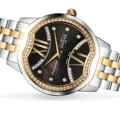 Dreamline II Quartz Swiss-Made Black Silver Golden Ladies Watch 16857755 Ladies Davosa USA Official Distributor. Prices are Final. Tax & duties included.