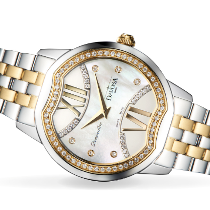 Dreamline II Quartz Swiss-Made Silver Gold-Tone Ladies Watch 16857715 Ladies Davosa USA Official Distributor. Prices are Final. Tax & duties included.