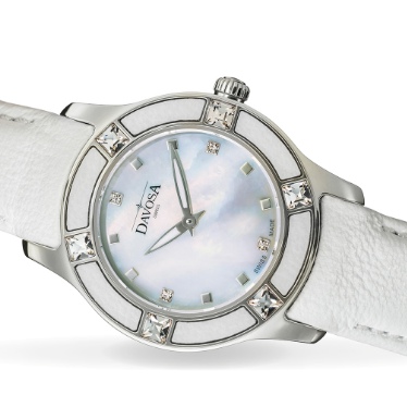 Irisea Quartz Swiss-Made Pearlescent White Ladies Watch 16756715 Ladies Davosa USA Official Distributor. Prices are Final. Tax & duties included.