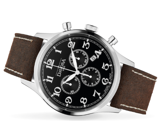 Heritage Quartz Chronograph Black Brown Executive Watch 16247956 Chronograph Davosa USA Official Distributor. Prices are Final. Tax & duties included.
