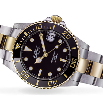 Ternos Medium Automatic 200m Swiss-Made Black Gold Men's Diver Watch 16619750 Diver Davosa USA Official Distributor. Prices are Final. Tax & duties included.