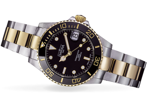 Ternos Medium Automatic 200m Swiss-Made Black Gold Men's Diver Watch 16619750 Diver Davosa USA Official Distributor. Prices are Final. Tax & duties included.