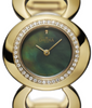 Vintage 60s Quartz Gold-Tone Black Ladies Watch 16857170