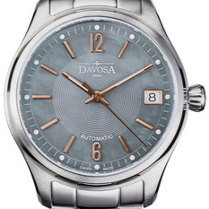Newton Automatic Swiss-Made Grey Mother of Pearl Ladies Watch 16619255 Ladies Davosa USA Official Distributor. Prices are Final. Tax & duties included. 34mm Grey-Bronze TriaLink