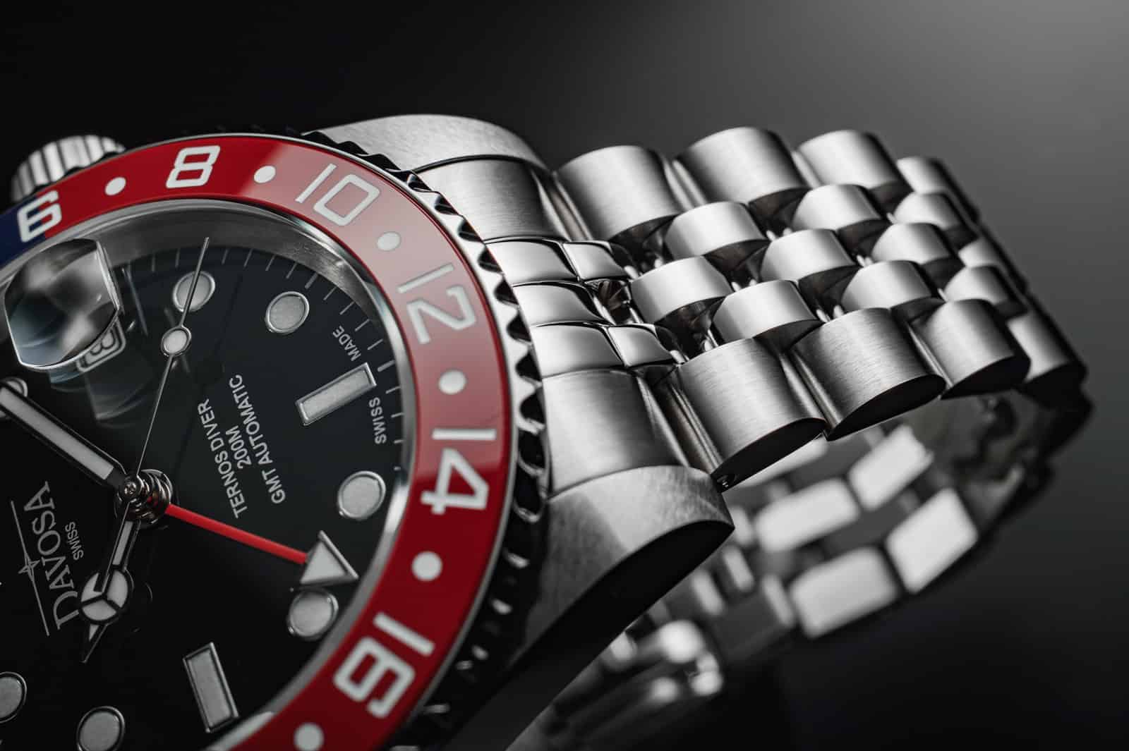 Ternos Ceramic Automatic GMT Swiss-Made Blue Red Diving Watch 16159006 GMT Davosa USA Official Distributor. Prices are Final. Tax & duties included.