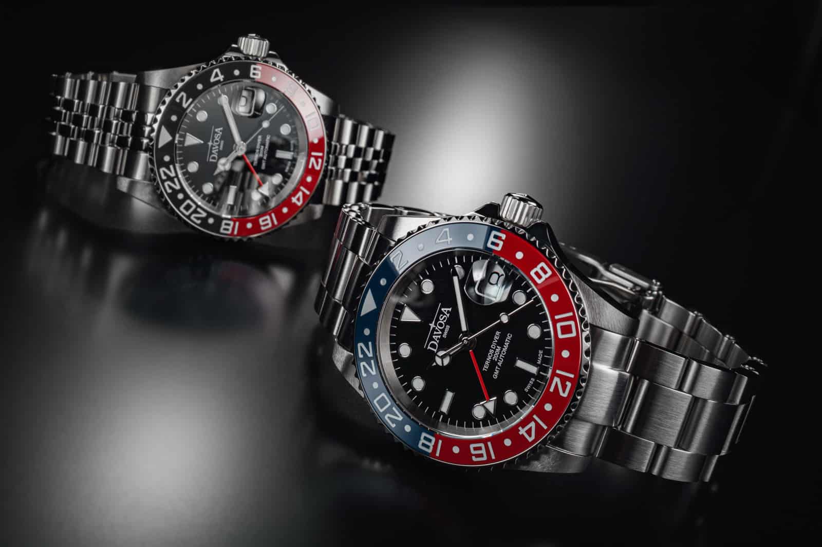 Ternos Ceramic Automatic GMT Swiss-Made Blue Red Diving Watch 16159060 GMT Davosa USA Official Distributor. Prices are Final. Tax & duties included.