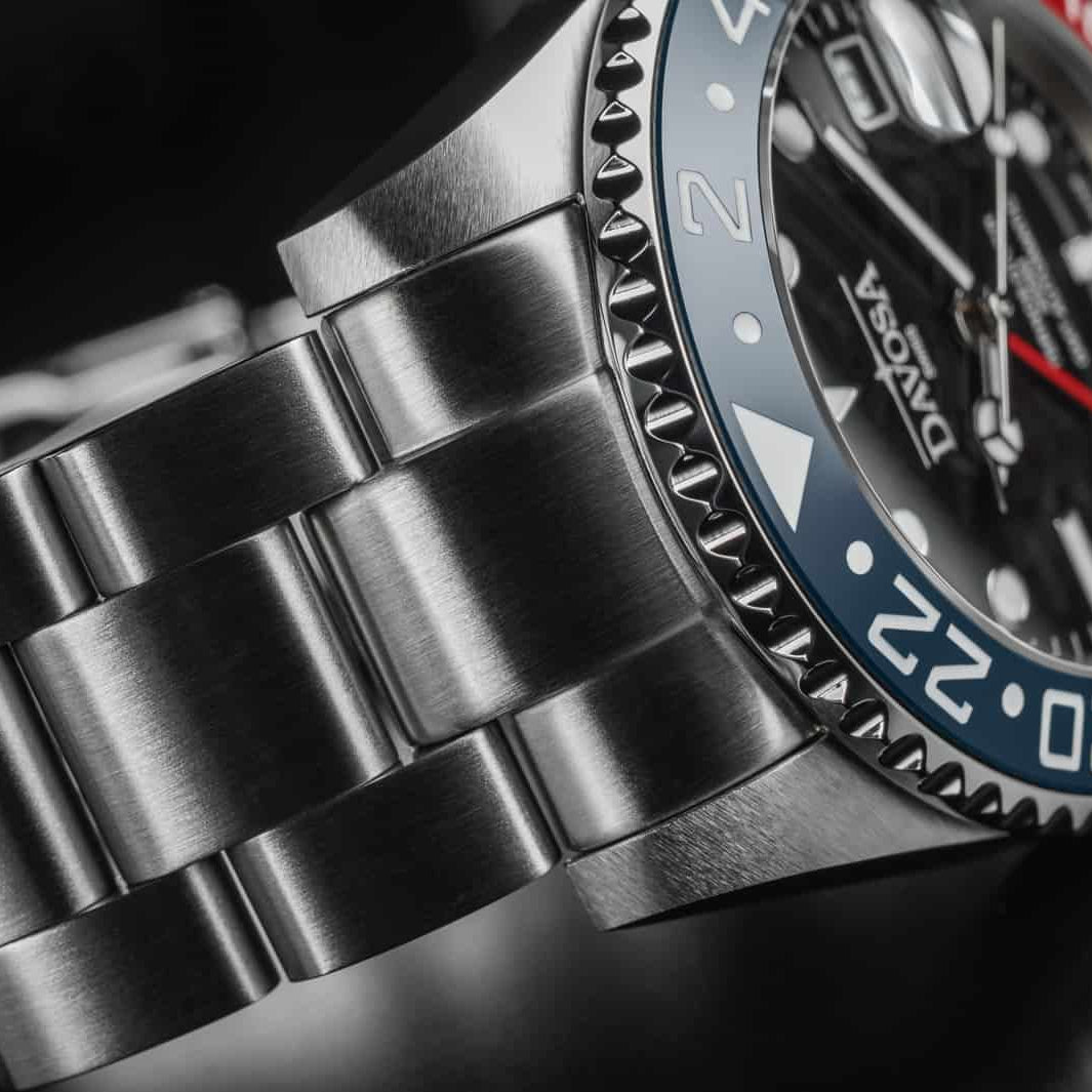 Ternos Ceramic Automatic GMT Swiss-Made Blue Red Diving Watch 16159060 GMT Davosa USA Official Distributor. Prices are Final. Tax & duties included.
