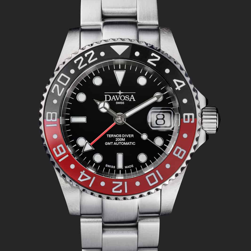 Ternos Ceramic Automatic GMT Black Red Diving Watch 16159090 GMT Davosa USA Official Distributor. Prices are Final. Tax & duties included.