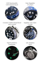 Ternos Professional Automatic 200m GMT Black Blue Diving Watch 16157145 GMT Davosa USA Official Distributor. Prices are Final. Tax & duties included.