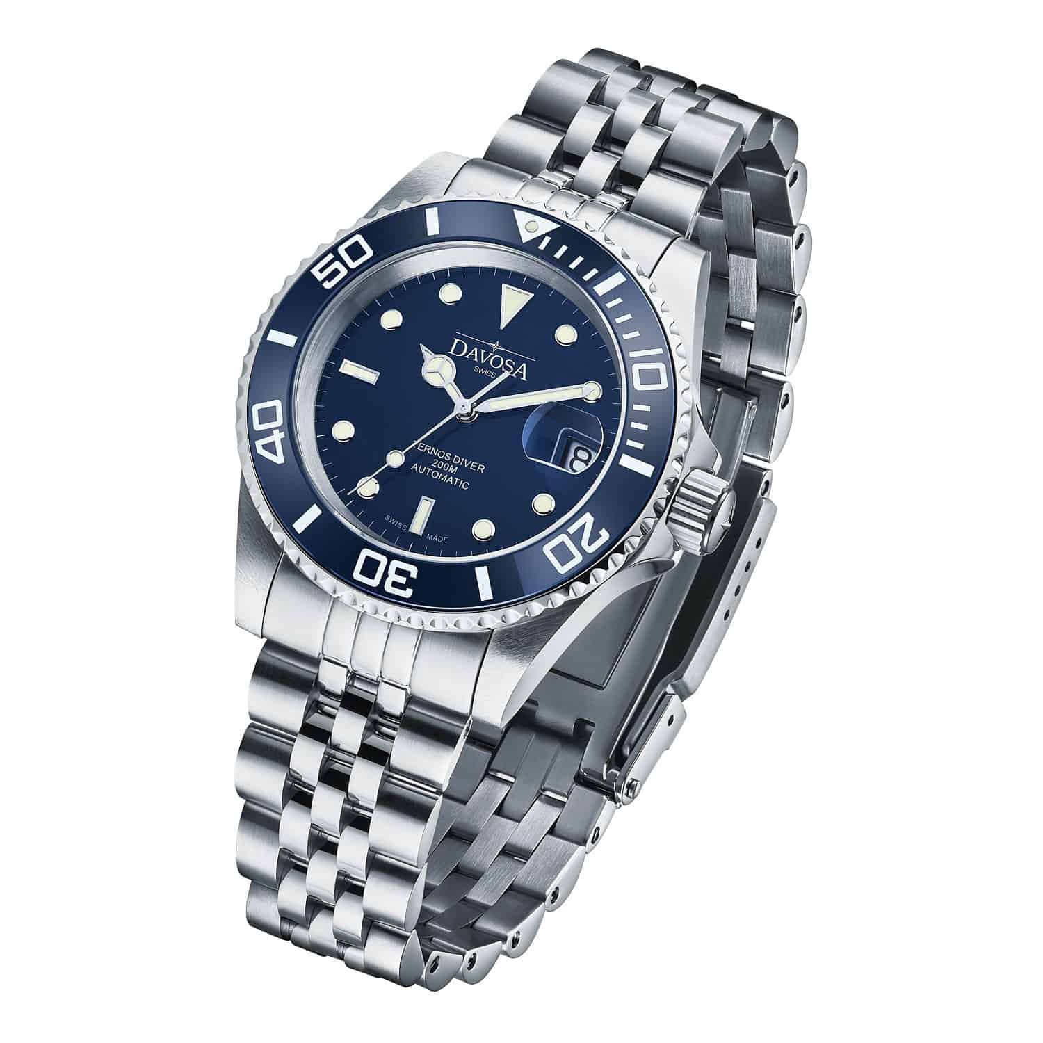 Ternos Ceramic Automatic 200m Blue Diving Watch 16155504 Diver Davosa USA Official Distributor. Prices are Final. Tax & duties included.