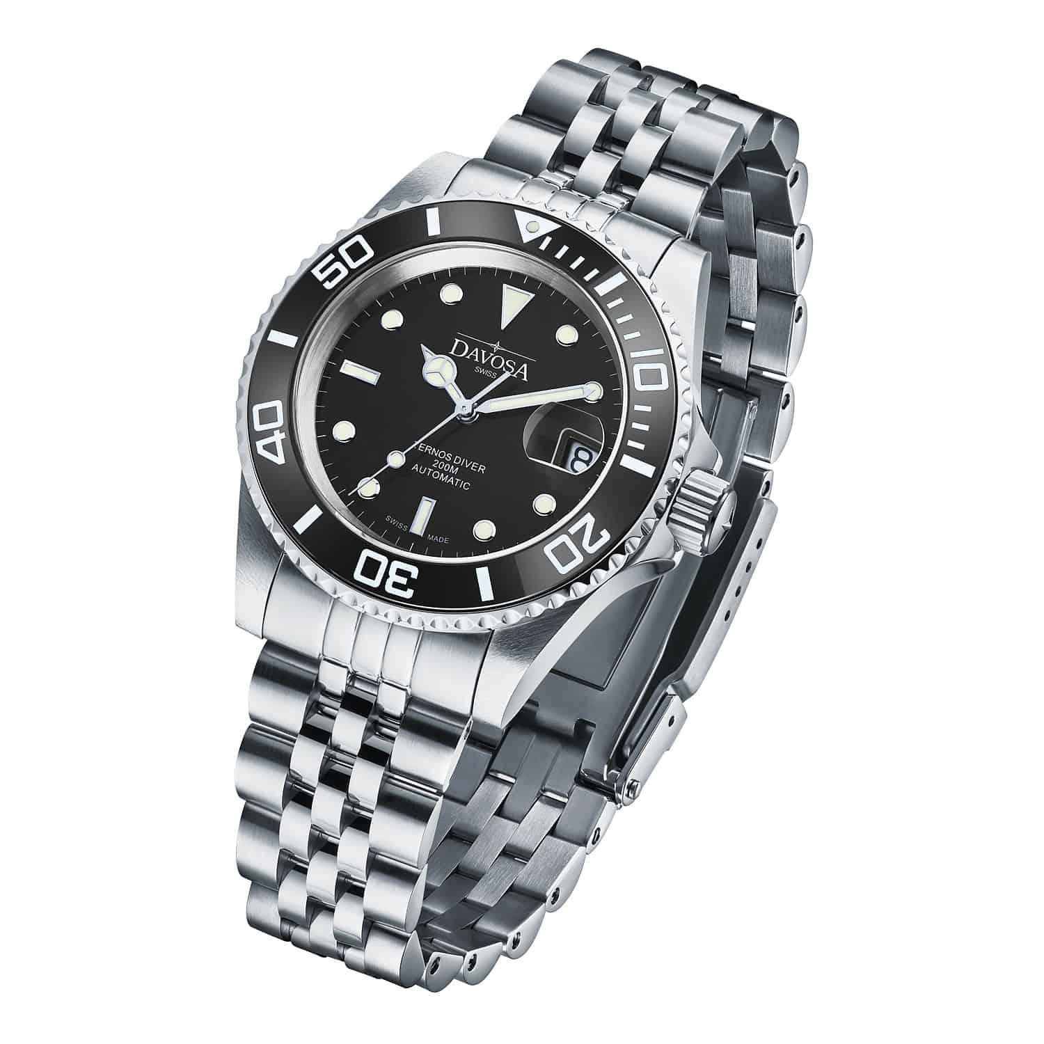 Ternos Ceramic Automatic Swiss-Made Black Diving Watch 16155505 Diver Davosa USA Official Distributor. Prices are Final. Tax & duties included.