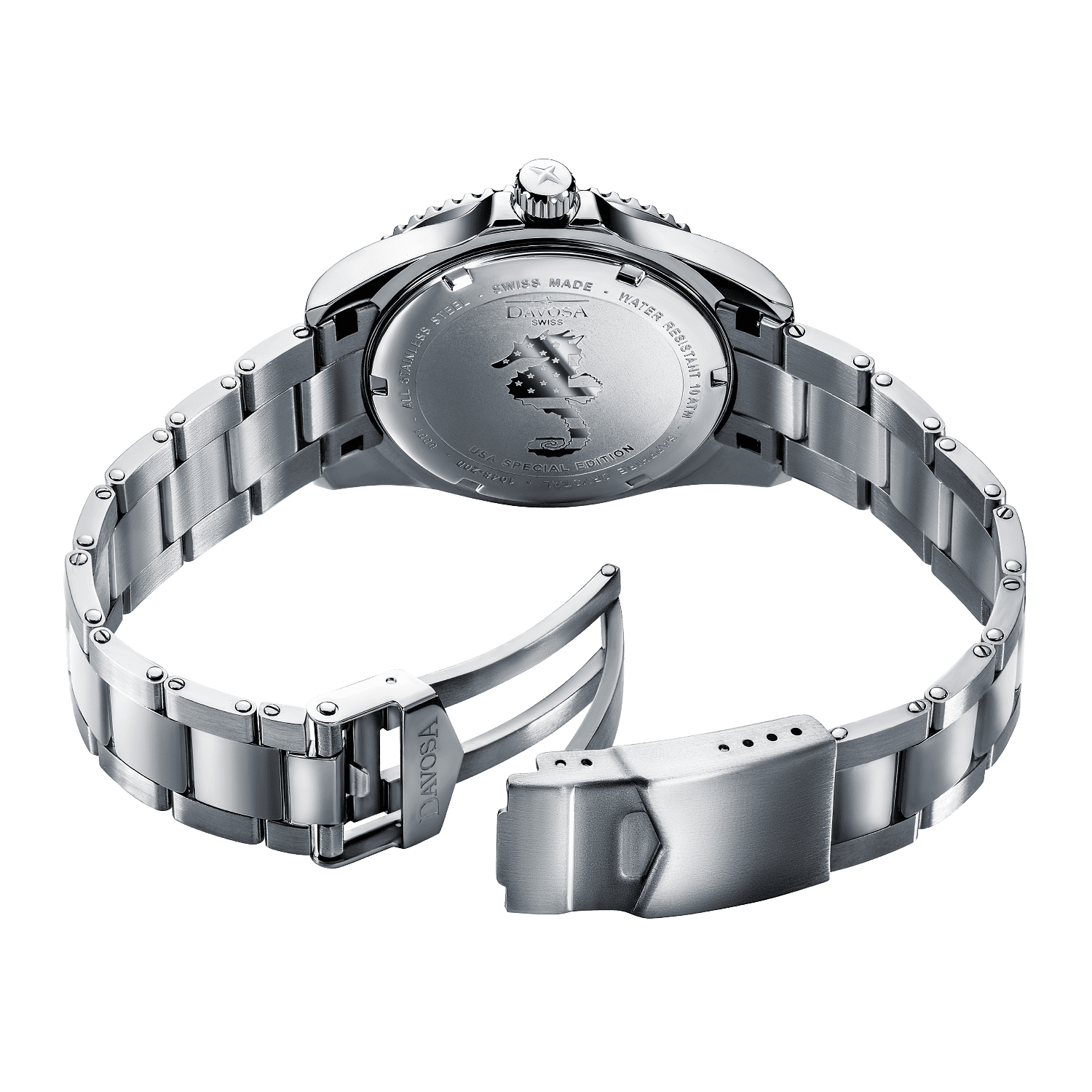 Ternos Sixties Seahorse Swiss-Made 40mm Faded Blue Sapphire Crystal Unisex Wristwatch 16152590 Special US Edition 100 units only Diver Davosa USA Official Distributor. Prices are Final. Tax & duties included.
