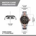 Ternos Ceramic Automatic Swiss-Made Black Rose Gold Diving Watch 16155565 Diver Davosa USA Official Distributor. Prices are Final. Tax & duties included.
