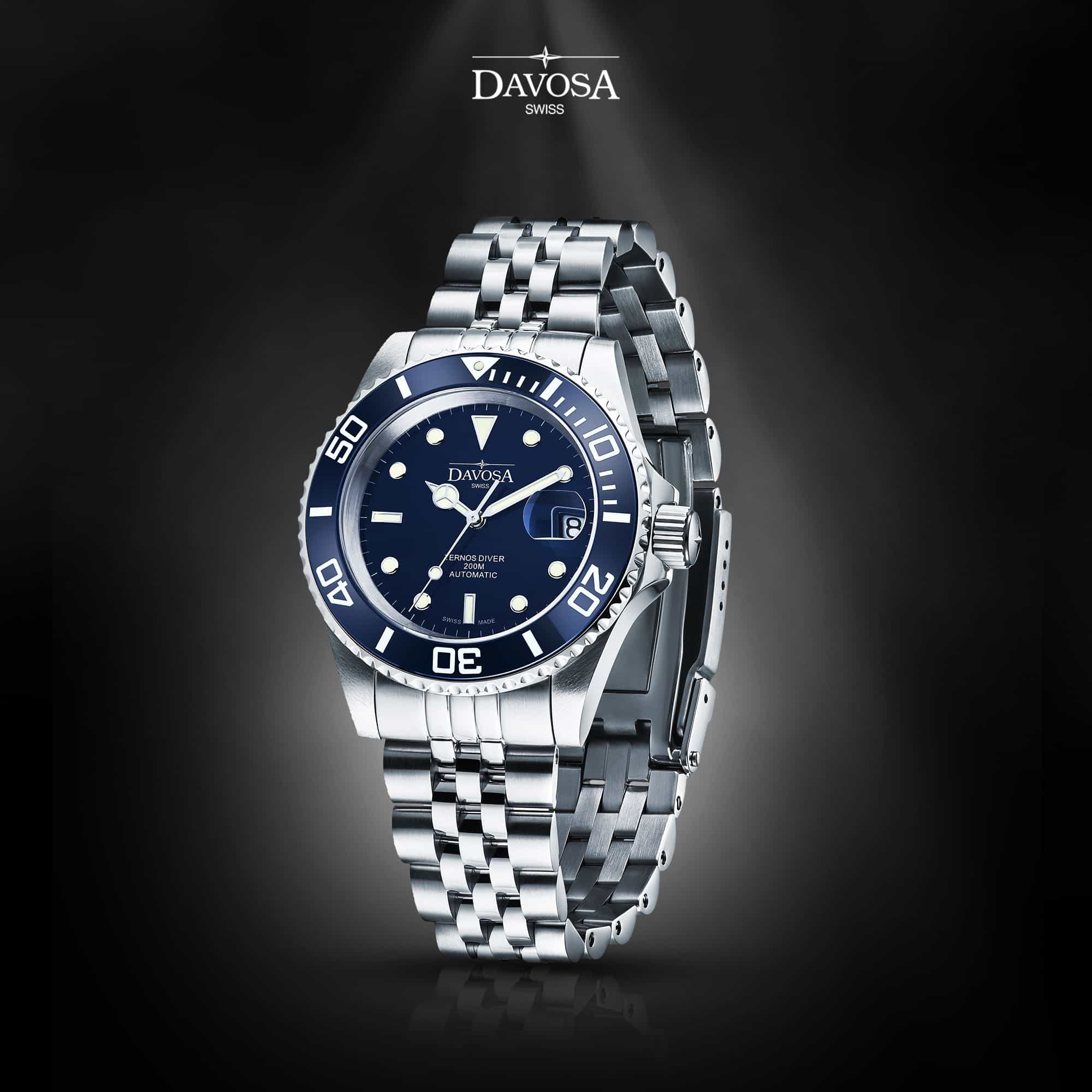 Ternos Ceramic Automatic 200m Blue Diving Watch 16155504 Diver Davosa USA Official Distributor. Prices are Final. Tax & duties included.