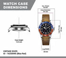 Vintage Quartz 100m Red Blue Unisex Diver Watch 16350090 GMT Davosa USA Official Distributor. Prices are Final. Tax & duties included.