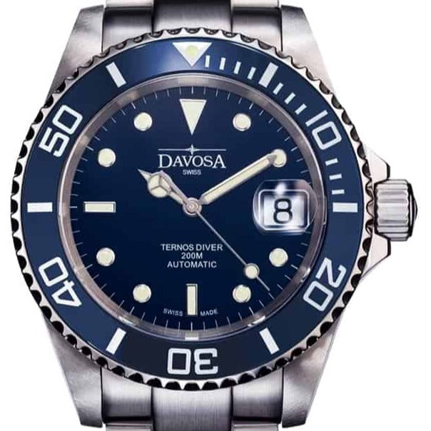 Ternos Ceramic Automatic 200m Blue Diving Watch 16155540 Diver Davosa USA Official Distributor. Prices are Final. Tax & duties included.