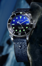 Ternos Sixties Seahorse Swiss-Made 40mm Faded Blue Sapphire Crystal Unisex Wristwatch 16152590 Special US Edition 100 units only Diver Davosa USA Official Distributor. Prices are Final. Tax & duties included.