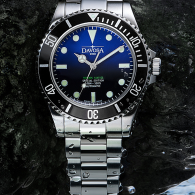 Ternos Sixties Seahorse Swiss-Made 40mm Faded Blue Sapphire Crystal Unisex Wristwatch 16152590 Special US Edition 100 units only Diver Davosa USA Official Distributor. Prices are Final. Tax & duties included.