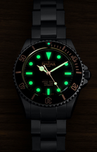 Ternos Sixties Seahorse Swiss-Made 40mm Golden touch Sapphire Crystal Unisex Wristwatch 16152591 Special US Edition 100 units only Diver Davosa USA Official Distributor. Prices are Final. Tax & duties included.