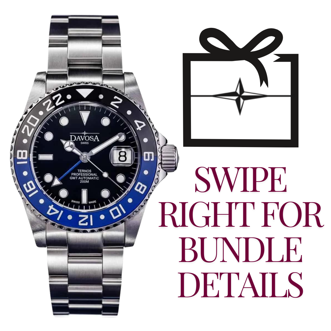 Ternos Pro GMT 16157145 - super value bundle package Watches Davosa USA Official Distributor. Prices are Final. Tax & duties included.