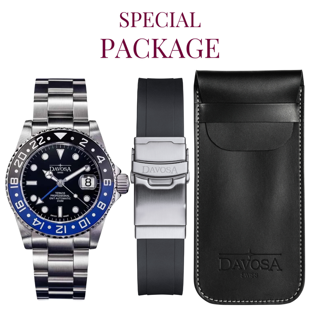 Ternos Pro GMT 16157145 - super value bundle package Watches Davosa USA Official Distributor. Prices are Final. Tax & duties included.