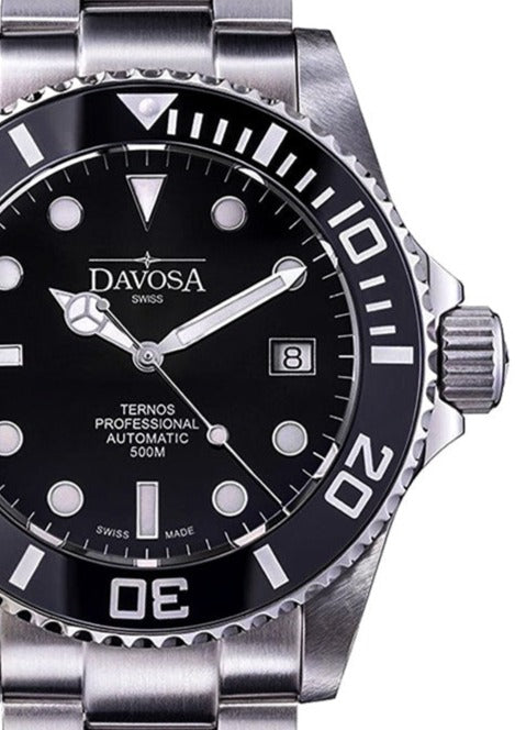 Ternos Professional Automatic 500m Black Diving Watch 16155950 Diver Davosa USA Official Distributor. Prices are Final. Tax & duties included.   